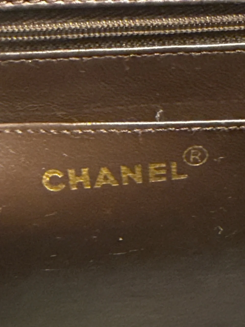 CHANEL Dark Brown Quilted Calf Leather Top-Handle Tote